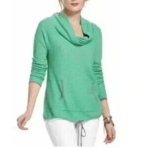 Anthropologie Sparrow Green Cowl Neck Knit Pullover Sweater Wool Blend XL